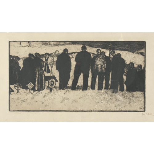 EDOUARD VALLET : 'Enterrement � la montagne' (DOBIASCHOFSKY AUKTIONEN AG)