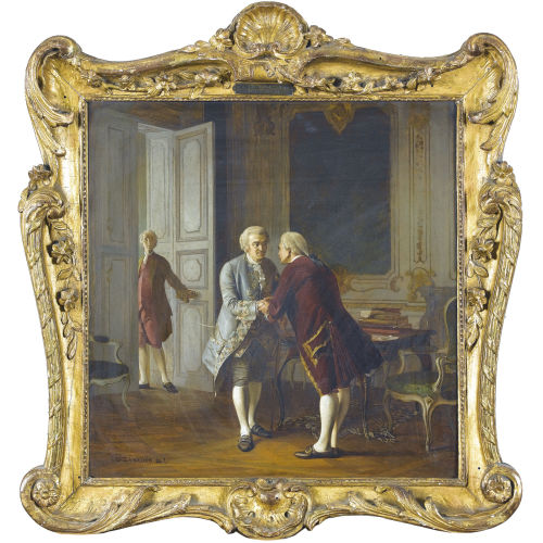 EDUARDO ZAMACOIS Y ZABALA : Interieur mit galanter Szene (DOBIASCHOFSKY AUKTIONEN AG)