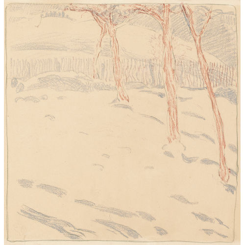 CUNO AMIET : Winterlandschaft mit vier B�umen (DOBIASCHOFSKY AUKTIONEN AG)