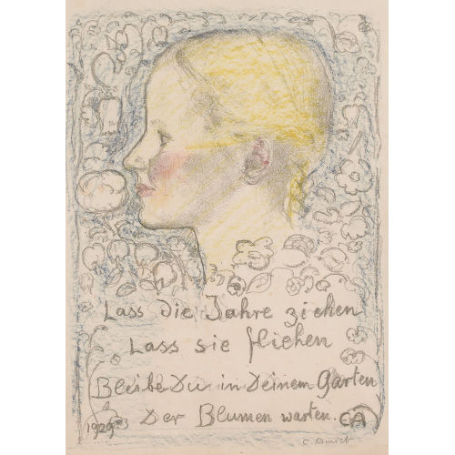 CUNO AMIET : M�dchen im Profil (DOBIASCHOFSKY AUKTIONEN AG)