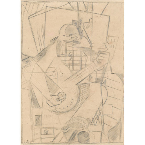 LOUIS ROBERT ARTHUR LATAPIE : Cubist Composition avec un Clown (DOBIASCHOFSKY AUKTIONEN AG)