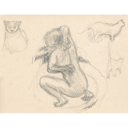 PIERRE BONNARD : La femme et les chats (DOBIASCHOFSKY AUKTIONEN AG)