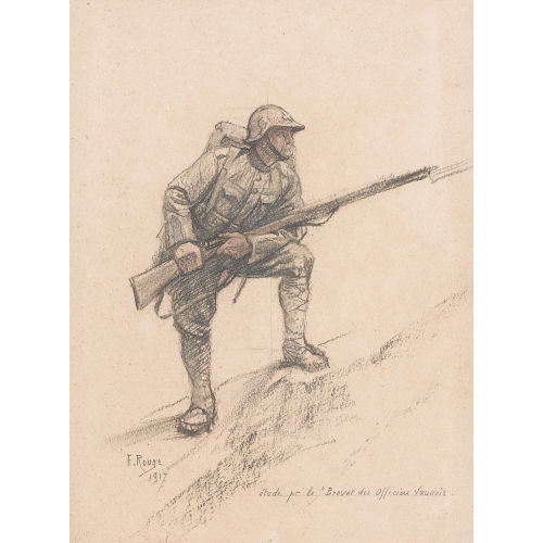 LOUIS FREDERIC ROUGE : Schweizer Soldat mit Karabiner (DOBIASCHOFSKY AUKTIONEN AG)