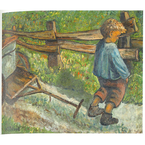 KARL SCHENK : Bauernjunge am Wegrand (DOBIASCHOFSKY AUKTIONEN AG)