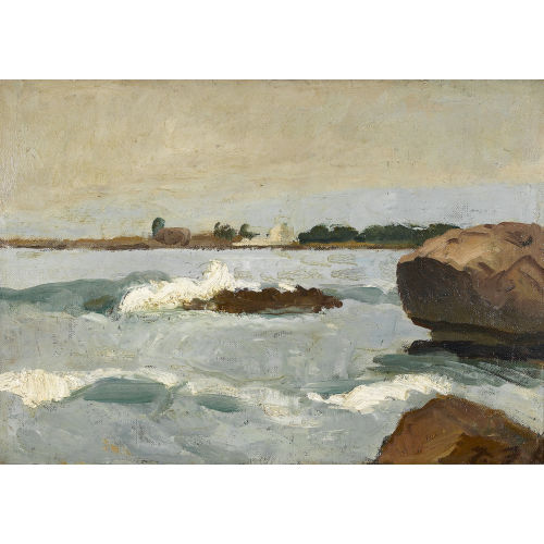 JEAN-JACQUES L�SCHER : K�stenlandschaft mit Wellengang (DOBIASCHOFSKY AUKTIONEN AG)