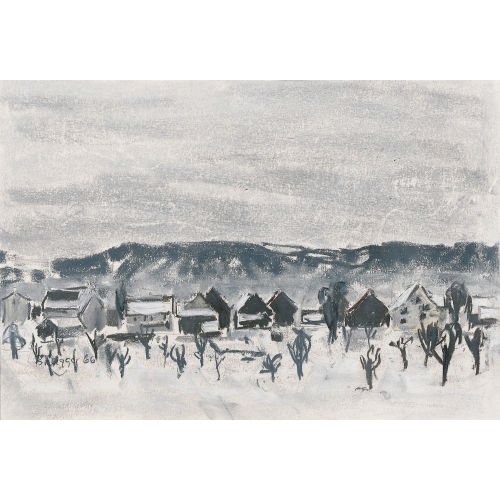 ARNOLD BR�GGER : Verschneites Dorf (DOBIASCHOFSKY AUKTIONEN AG)