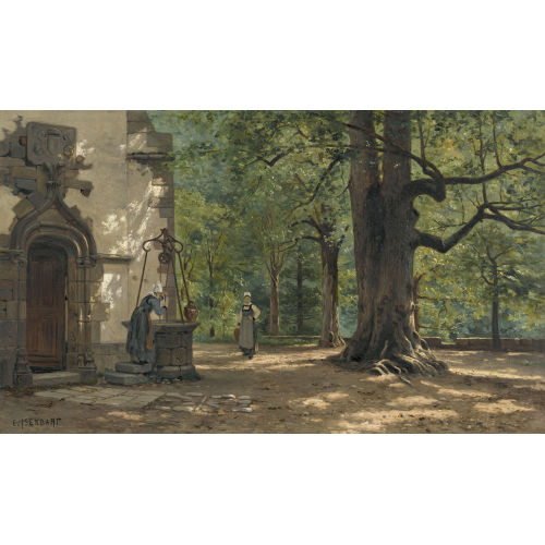 MARIE VICTOR EMILE ISENBART : Zwei Frauen am Brunnen (DOBIASCHOFSKY AUKTIONEN AG)