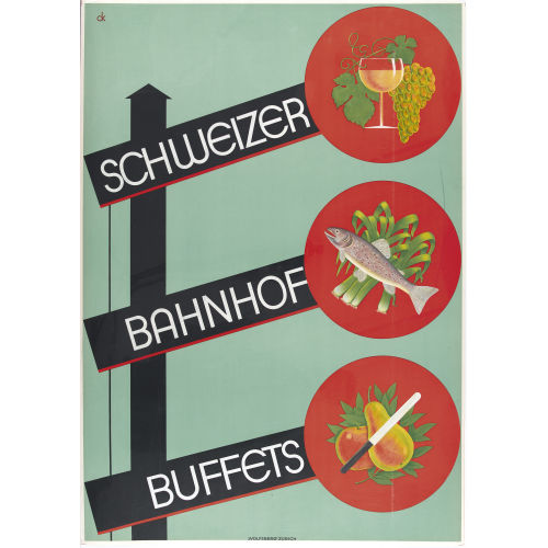 CHARLES KUHN : 'Schweizer Bahnhof Buffet' (DOBIASCHOFSKY AUKTIONEN AG)