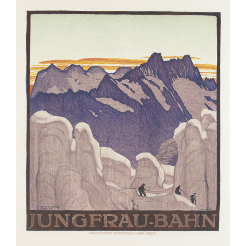 EMIL CARDINAUX : 'Jungfrau-Bahn / Bei der Station Eismeer' (DOBIASCHOFSKY AUKTIONEN AG)