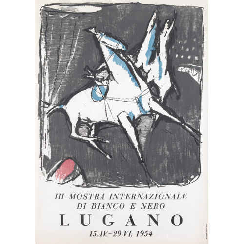 ALOIS CARIGIET : 'III monstra internationale di bianco e nero Lugano 1954' (DOBIASCHOFSKY AUKTIONEN AG)