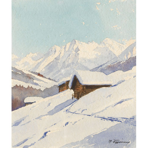 WALTER EGGIMANN : 'Parsenn-Klosters bei Silvretta' (DOBIASCHOFSKY AUKTIONEN AG)