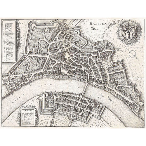 MATTH�US D.�. MERIAN : 'Basilea/Basel.' (DOBIASCHOFSKY AUKTIONEN AG)