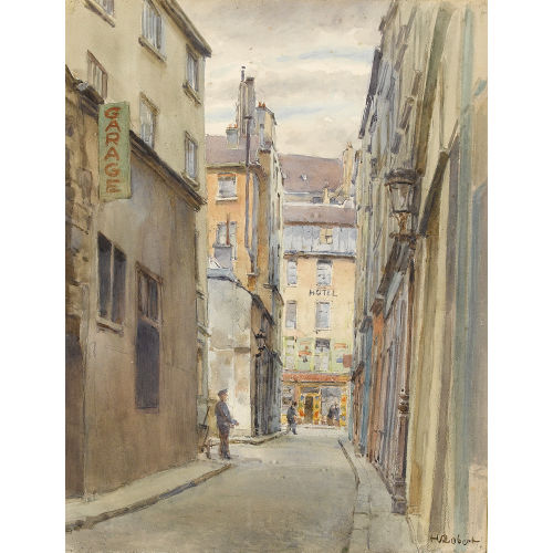 HENRI MARCEL ROBERT : 'Rue Gr�goire-de-Tours, Paris' (DOBIASCHOFSKY AUKTIONEN AG)