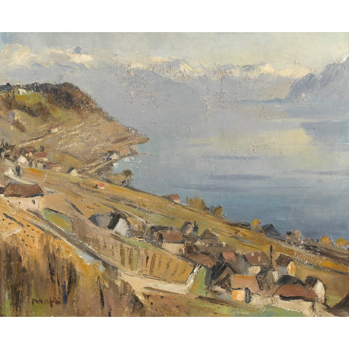 WALTER MAFLI : Lavaux mit Genfersee (DOBIASCHOFSKY AUKTIONEN AG)
