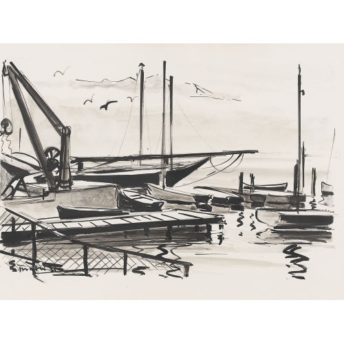 WALTER MAFLI : Am Hafen (DOBIASCHOFSKY AUKTIONEN AG)