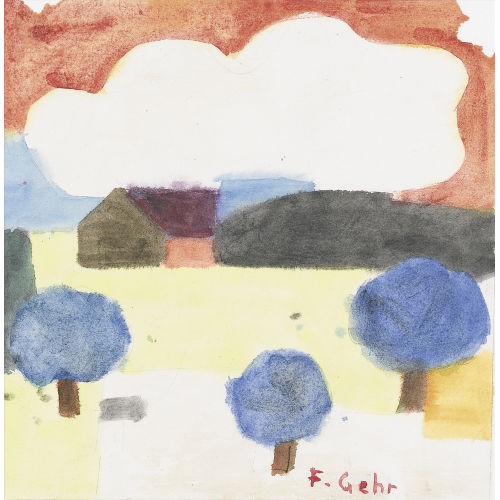 FERDINAND GEHR : Landschaft mit B�umen und Bauernhof (DOBIASCHOFSKY AUKTIONEN AG)