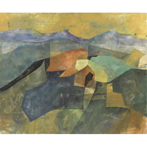 ROGER PFUND : Abstrahierte Provence-Landschaft (DOBIASCHOFSKY AUKTIONEN AG)