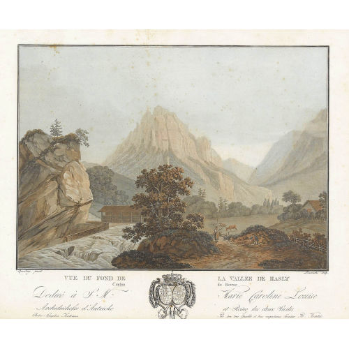 CASPAR WOLF : 'Vue du fond de la vallee de Hasly/Canton de Berne' (DOBIASCHOFSKY AUKTIONEN AG)