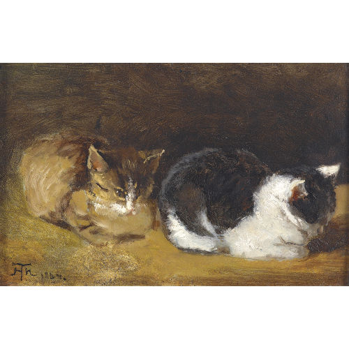 HANS THOMA : 'Zwei K�tzchen' (DOBIASCHOFSKY AUKTIONEN AG)