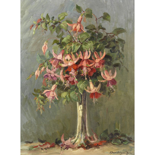 OLGA DERENDINGER-ROUX : Stillleben mit Fuchsien (DOBIASCHOFSKY AUKTIONEN AG)