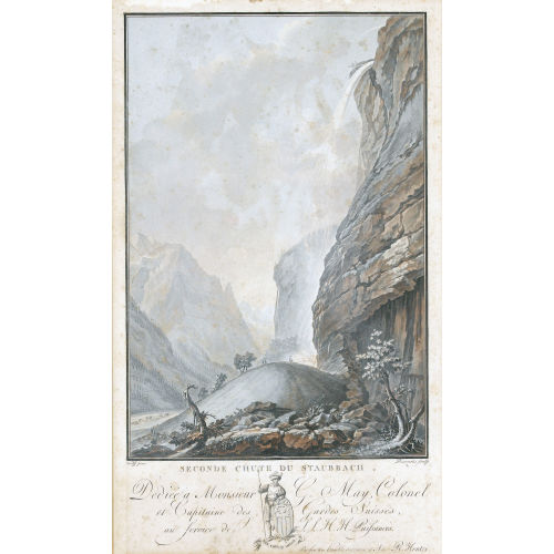 CASPAR WOLF : 'Seconde chute du Staubbach.' (DOBIASCHOFSKY AUKTIONEN AG)