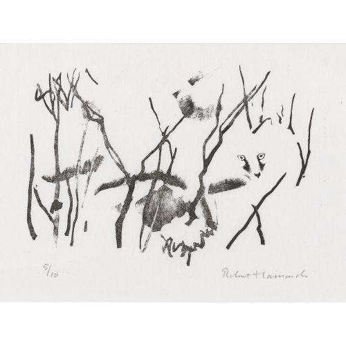 ROBERT HAINARD : Renard sortant du terrier (DOBIASCHOFSKY AUKTIONEN AG)