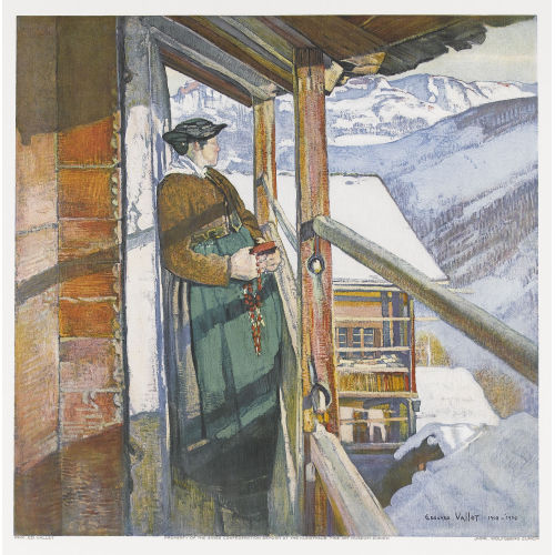EDOUARD VALLET : 'B�uerin mit Rosenkranz und Bibel in der Hand' (DOBIASCHOFSKY AUKTIONEN AG)