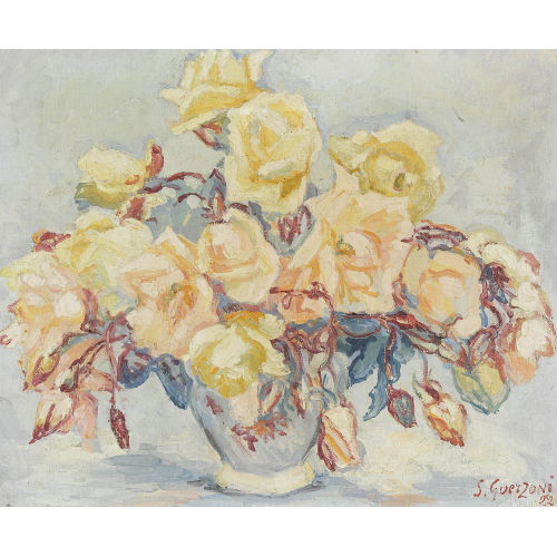 STEPHANIE CAROLINE JEANNE GUERZONI : Stillleben mit gelben Rosen (DOBIASCHOFSKY AUKTIONEN AG)