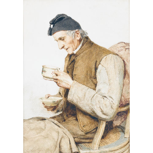 ALBERT ANKER : 'Der Teetrinker' (DOBIASCHOFSKY AUKTIONEN AG)