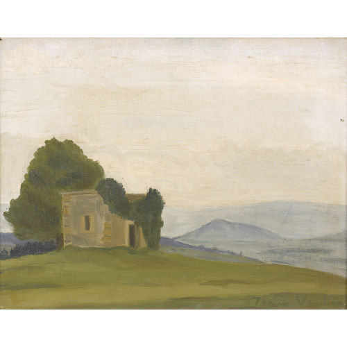 JEAN VERDIER : H�gelige Landschaft mit verfallendem Geb�ude (DOBIASCHOFSKY AUKTIONEN AG)