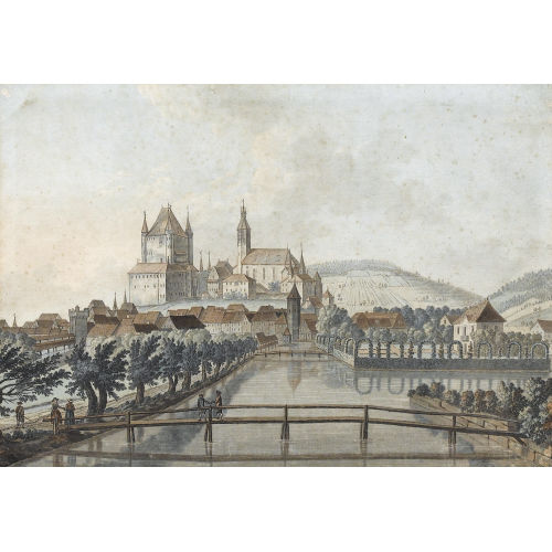 CASPAR WOLF : Vue de Thun du c�t� du midi (DOBIASCHOFSKY AUKTIONEN AG)