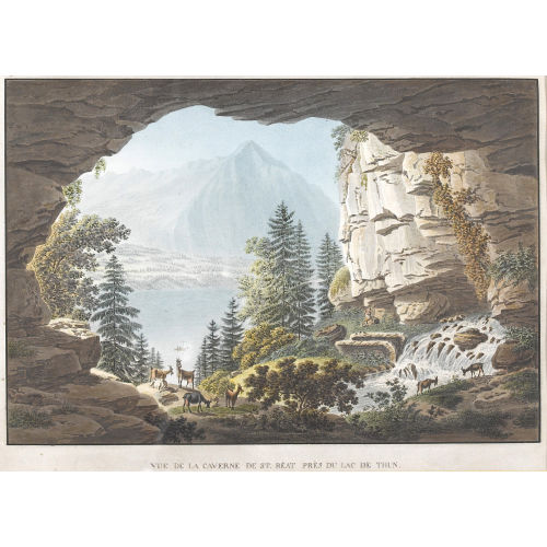 GABRIEL (GEN. LORY FILS) LORY : 'Vue de la Caverne de St. B�at pr�s du Lac de Thun.' (DOBIASCHOFSKY AUKTIONEN AG)