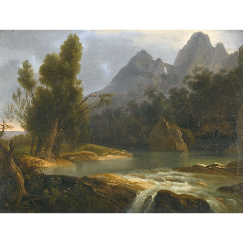 ALEXANDRE CALAME : Gebirgslandschaft mit Fluss (DOBIASCHOFSKY AUKTIONEN AG)
