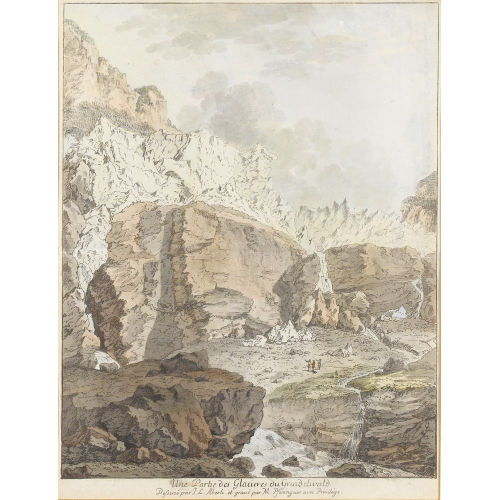 JOHANN LUDWIG ABERLI : 'Une Partie des Glacieres du Grindelwald.' (DOBIASCHOFSKY AUKTIONEN AG)