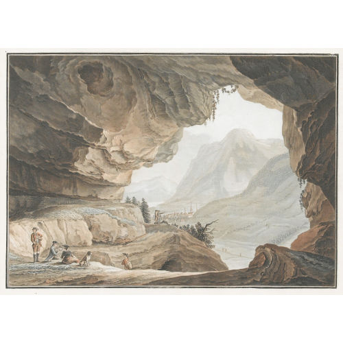 CASPAR WOLF : Vue de la Caverne du Dragon Dans le Canton d′Unterwalden (DOBIASCHOFSKY AUKTIONEN AG)