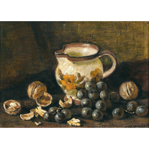 EGON VON VIETINGHOFF : Stillleben mit Boccalino, N�ssen und Trauben (DOBIASCHOFSKY AUKTIONEN AG)