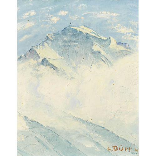 LOUIS D�RR : Blick auf die Jungfrau bei blauem Himmel (DOBIASCHOFSKY AUKTIONEN AG)