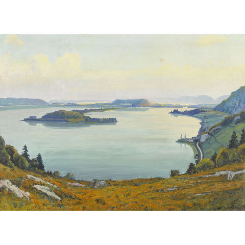 OTTO CLENIN : Bielersee mit Petersinsel (DOBIASCHOFSKY AUKTIONEN AG)