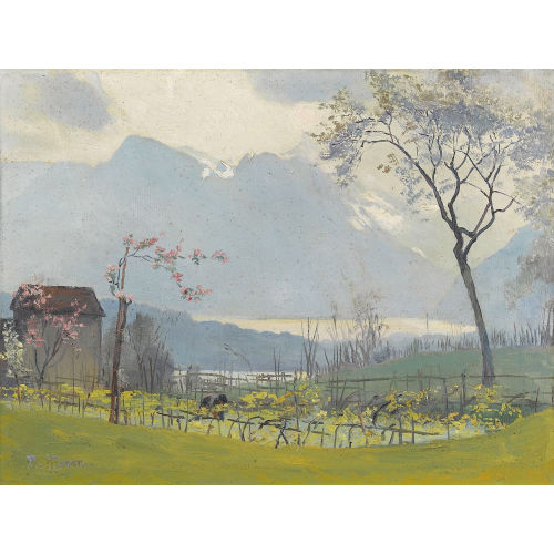 ROBERT KIENER : 'Landschaft am Comersee' (DOBIASCHOFSKY AUKTIONEN AG)