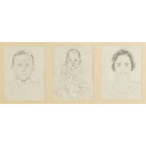 CUNO AMIET : Kopfbildnisse von Charles, Gertrude und Lucienne S�chaud (DOBIASCHOFSKY AUKTIONEN AG)