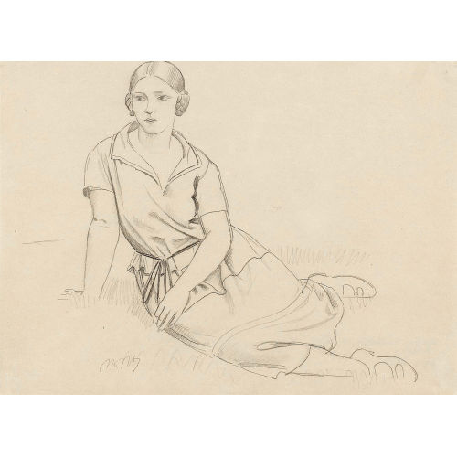 PAUL THEOPHILE ROBERT : Jeune fille assise (DOBIASCHOFSKY AUKTIONEN AG)