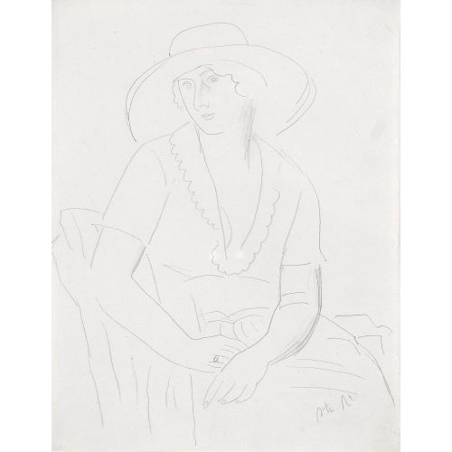 PAUL THEOPHILE ROBERT : Sitzende Frau mit Hut (DOBIASCHOFSKY AUKTIONEN AG)