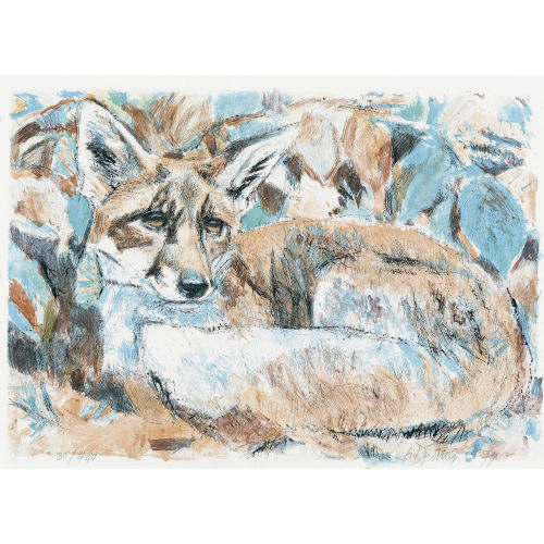 FRITZ HUG : Junger liegender Fuchs (DOBIASCHOFSKY AUKTIONEN AG)