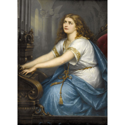 ADALBERT FRANZ EUGEN BEGAS : Die heilige C�cilie an der Orgel (DOBIASCHOFSKY AUKTIONEN AG)