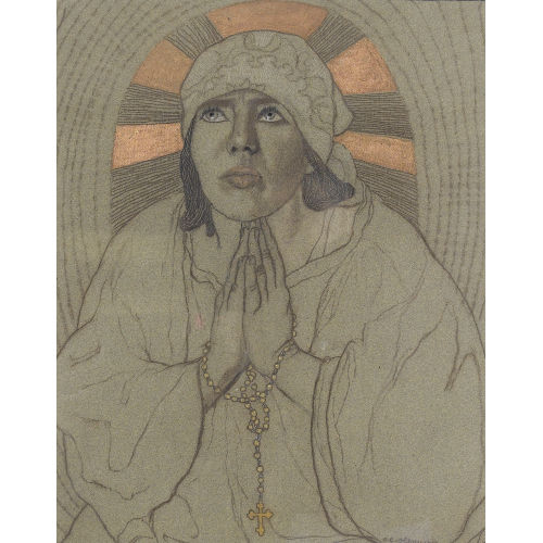 CHARLES CLOS OLSOMMER : 'Pri�re au chapelet' (DOBIASCHOFSKY AUKTIONEN AG)
