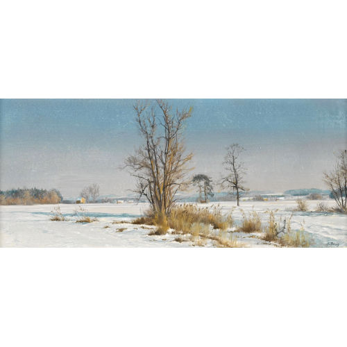 FRITZ PREISIG : 'Winterabend im Thurtal' (DOBIASCHOFSKY AUKTIONEN AG)