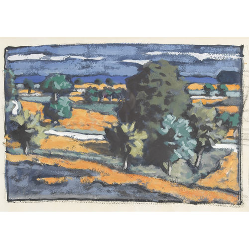 FRED STAUFFER : Abendliche Landschaft im Emmental (DOBIASCHOFSKY AUKTIONEN AG)