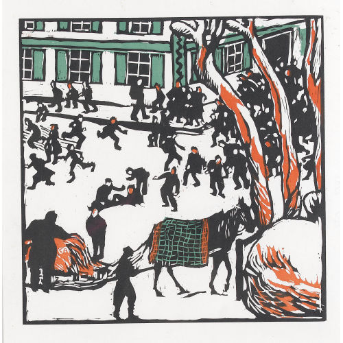 CUNO AMIET : Schulpause im Winter (DOBIASCHOFSKY AUKTIONEN AG)