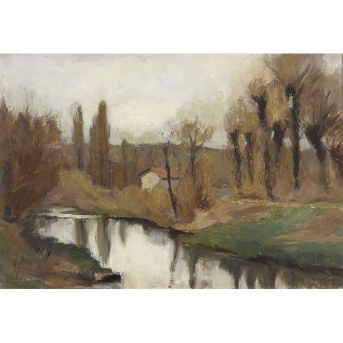 CHARLES EMILE HORNUNG : 'Bord de rivi�re' (DOBIASCHOFSKY AUKTIONEN AG)
