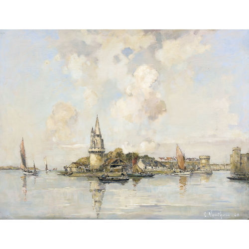 ERNEST VAUTHRIN : 'Le Port La Rochelle' (DOBIASCHOFSKY AUKTIONEN AG)